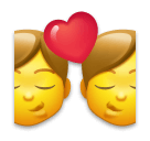 👨‍❤️‍💋‍👨 Dos hombres dándose un beso Emoji en LG