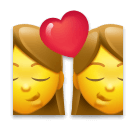 👩‍❤️‍💋‍👩 Dos mujeres dándose un beso Emoji en LG