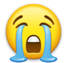 😭 Cara llorando a mares Emoji en LG