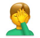 🤦‍♂️ Hombre llevándose la mano a la cara Emoji en LG