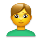 🙍‍♂️ Mann mit gerunzelter Stirn Emoji auf LG