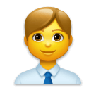 👨‍💼 Hombre oficinista Emoji en LG