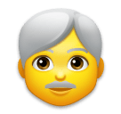 👨‍🦳 Hombre con el pelo canoso Emoji en LG