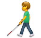👨‍🦯 Mann mit Blindenstock Emoji auf LG