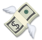 💸 Fajo de dinero con alas Emoji en LG