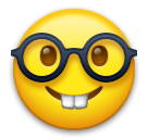 Lächelndes Gesicht mit Brille Emoji LG