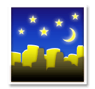 🌃 Noche estrellada Emoji en LG