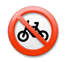 🚳 Simbolo che vieta le biciclette Emoji su LG