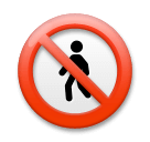 No Pedestrians Emoji on LG Phones