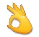 Señal de aprobación con la mano Emoji LG