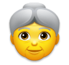 Old Woman Emoji on LG Phones
