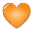 🧡 Corazon naranja Emoji en LG