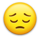 Trauriges nachdenkliches Gesicht Emoji LG