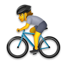 Person Biking Emoji on LG Phones