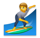 🏄 Personne Faisant Du Surf Émoji sur LG