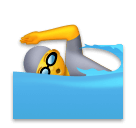 Person Swimming Emoji on LG Phones