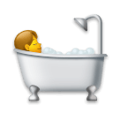 🛀 Person Taking Bath Emoji on LG Phones