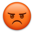 Rotes verärgertes Gesicht Emoji LG