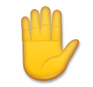 Erhobene Hand Emoji LG
