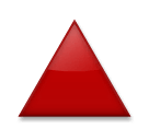 위쪽을 향하는 빨간색 삼각형 on LG