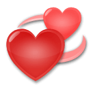 Sich drehende Herzen Emoji LG