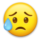 😥 Enttäuschtes, aber erleichtertes Gesicht Emoji auf LG