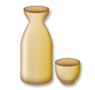 🍶 Bottiglia e bicchiere da sake Emoji su LG