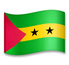 Bandera de Santo Tomé y Príncipe Emoji LG