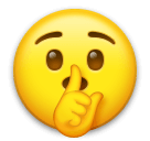 🤫 Cara con gesto de hacer guardar silencio Emoji en LG