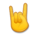 Sign of the Horns Emoji on LG Phones