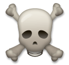Totenkopf mit gekreuzten Knochen Emoji LG