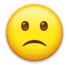 Gesicht mit leicht gerunzelter Stirn Emoji LG