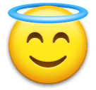 😇 Faccina sorridente con aureola Emoji su LG