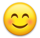 😊 Cara sonriente con los ojos entornados Emoji en LG
