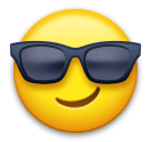 Faccina sorridente con occhiali da sole Emoji LG