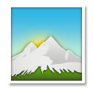 Montanha com o topo coberto de neve Emoji LG