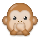 🙊 Macaco com as mãos a tapar a boca Emoji nos LG