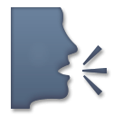 Silhouette eines sprechenden Kopfs Emoji LG