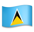 Flagge von Saint Lucia Emoji LG