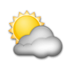 ⛅ Sol detrás de una nube Emoji en LG