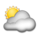 Sonne hinter großer Wolke Emoji LG