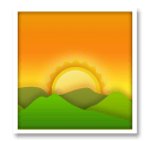 🌄 Nascer do sol sobre montanhas Emoji nos LG