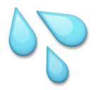Sweat Droplets Emoji on LG Phones