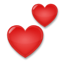 Dos corazones Emoji LG