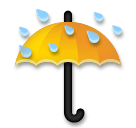 Parapluie avec gouttes de pluie Émoji LG