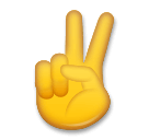 ✌️ Mano haciendo el símbolo de la paz Emoji en LG