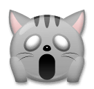 Cara de gato a gritar com medo Emoji LG