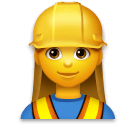 👷‍♀️ Woman Construction Worker Emoji on LG Phones