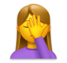 🤦‍♀️ Mujer llevándose la mano a la cara Emoji en LG