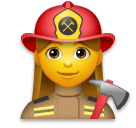 👩‍🚒 Пожарный женщина Эмодзи на телефонах LG